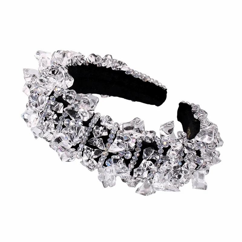 Hair Accessories & Tools | Fashion Transparent Crystal Ice Hair Hoop Women Rhinestone Hairband Headband Wedding Party Headdress Accessories Hair Accessories & Tools Hair Accessories & Tools