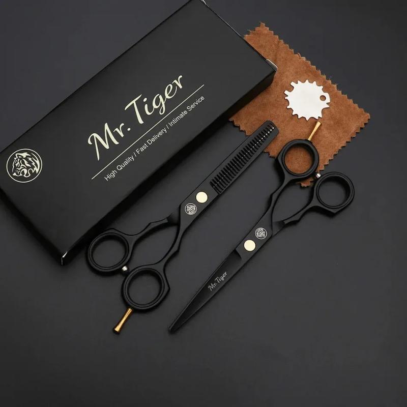 Hair Care & Styling Tools | 2023 Professional Barber Scissors 55 60 Set Hair Cutting Shear Hairdressing Scissor Salon Tool 231225 Hair Care & Styling Tools Hair Care & Styling Tools