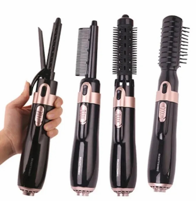 Hair Care & Styling Tools | 4 In 1 Professional Hair Dryer Hair Straightener Hair Curler For Women Household Hot Air Brush Electric Hair Blower Brush Us/Eu Plug Hair Care & Styling Tools Hair Care & Styling Tools