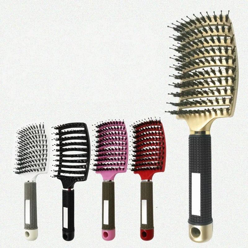 Hair Care & Styling Tools | 5 Colors Professional Combs Nylon Tangle Hair Brush Round Detangle Hairs Comb Hairdresser Wet Curly Detangle Hairbrush Hair Care & Styling Tools Hair Care & Styling Tools