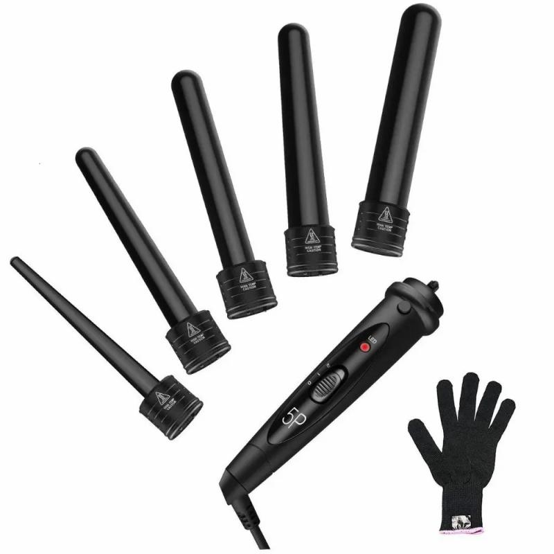 Hair Care & Styling Tools | Curling Irons 5 In 1 Hair Curling Iron Multifunctional Barrel Rotating Professional Salon Hair Curler 231024 Hair Care & Styling Tools Hair Care & Styling Tools