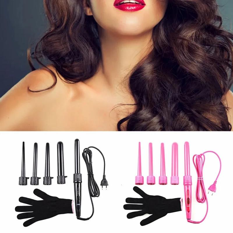 Hair Care & Styling Tools | Curling Irons 5 In 1 Hair Curling Iron Multifunctional Barrel Rotating Professional Salon Hair Curler 231024 Hair Care & Styling Tools Hair Care & Styling Tools