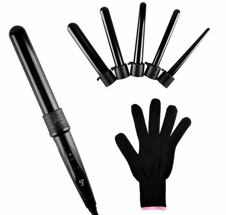 Hair Care & Styling Tools | Curling Irons Dodo Pro 5 Part Interchangeable Hair Iron Machine Ceramic Curler Multi-Size Roller Heat Resistant Glove Styling Set 221203 Hair Care & Styling Tools Hair Care & Styling Tools