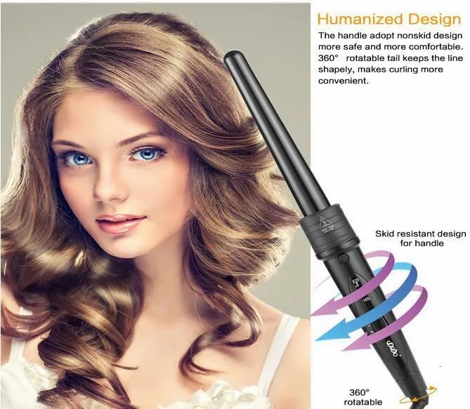 Hair Care & Styling Tools | Curling Irons Dodo Pro 5 Part Interchangeable Hair Iron Machine Ceramic Curler Multi-Size Roller Heat Resistant Glove Styling Set 221203 Hair Care & Styling Tools Hair Care & Styling Tools