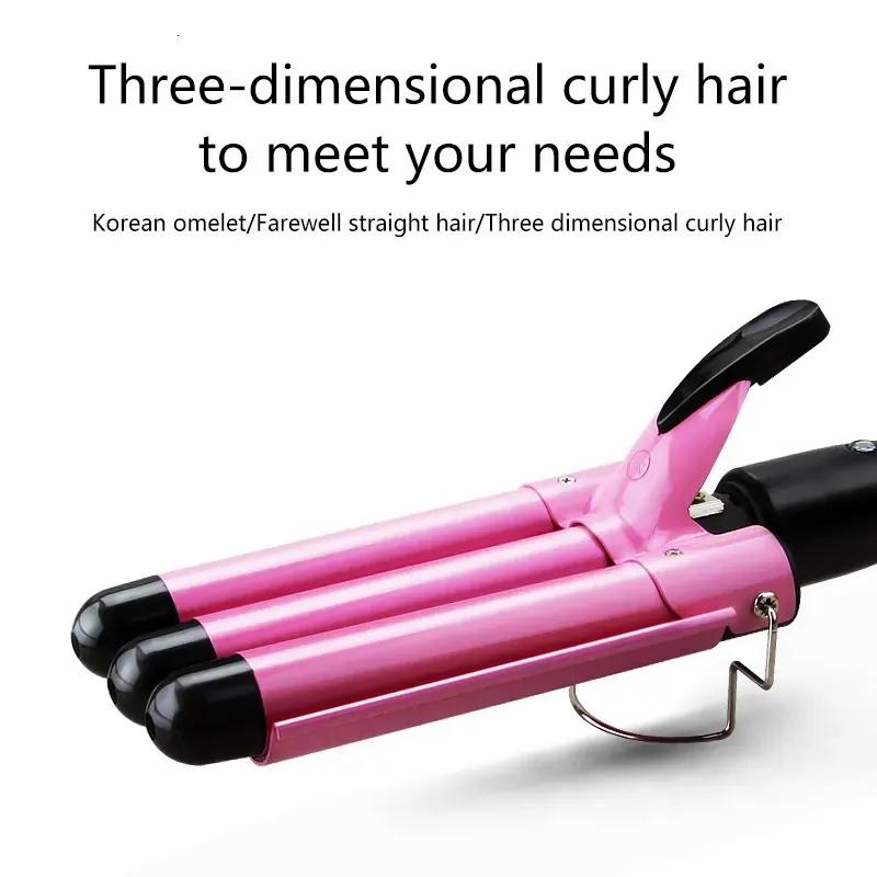 Hair Care & Styling Tools | Curling Irons Hair Curling Iron Ceramic Professional Triple Barrel Hair Curler Egg Roll Hair Styling Tools Hair Styler Wand Curler Irons 231024 Hair Care & Styling Tools Hair Care & Styling Tools