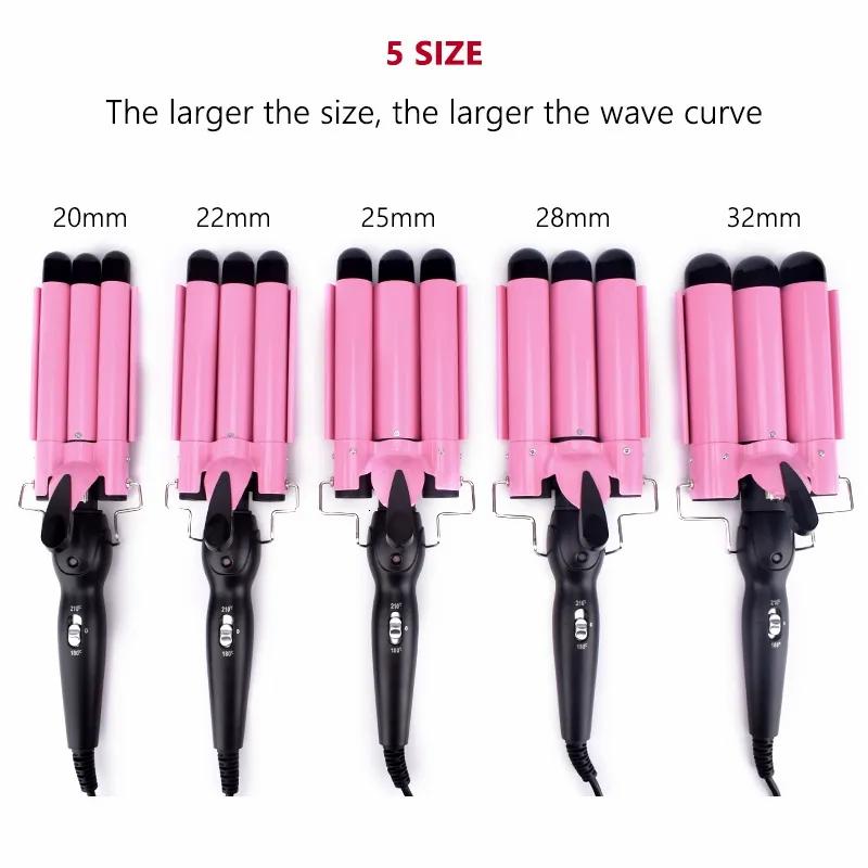 Hair Care & Styling Tools | Curling Irons Professional Hair Curling Iron Ceramic Triple Barrel Hair Curler Irons Hair Wave Waver Styling Tools Hair Styler Wand 230426 Hair Care & Styling Tools Hair Care & Styling Tools