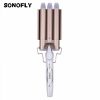 Hair Care & Styling Tools | Curling Irons Sonofly 22Mm Triple Barrel Hair Curler Egg Roll Wavy Hairstyle Profession Hairdressing Tool Women Electric Iron Jf270 231006 Hair Care & Styling Tools Hair Care & Styling Tools