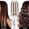 Hair Care & Styling Tools | Curling Irons Sonofly 22Mm Triple Barrel Hair Curler Egg Roll Wavy Hairstyle Profession Hairdressing Tool Women Electric Iron Jf270 231006 Hair Care & Styling Tools Hair Care & Styling Tools