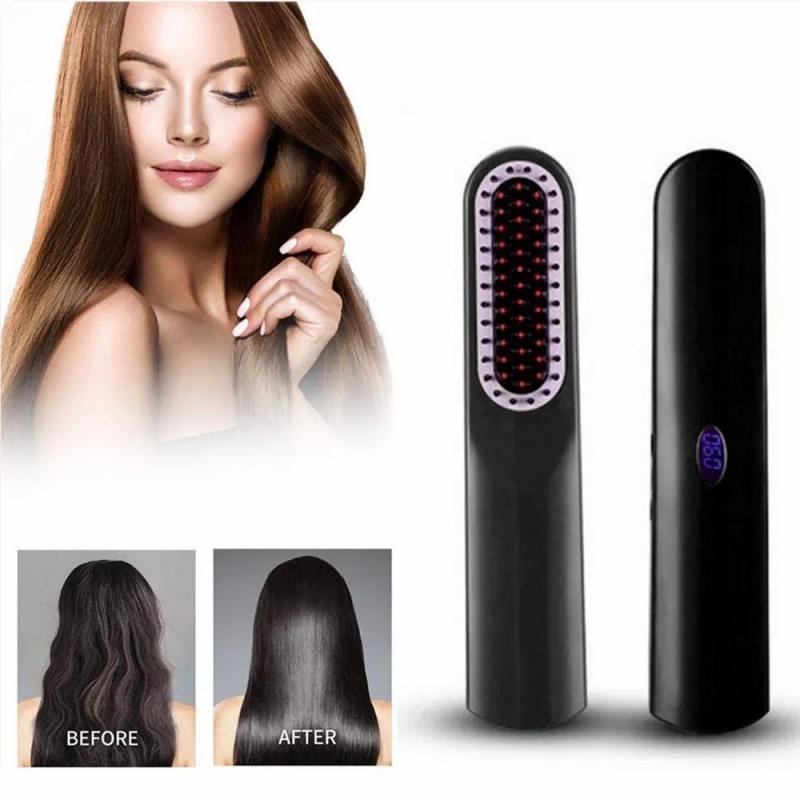 Hair Care & Styling Tools | Curling Irons Wireless Men Quick Beard Straightener Hair Style Comb Lcd Multifunctional Cordless Usb Charging Straightening Brush 230815 Hair Care & Styling Tools Hair Care & Styling Tools