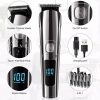 Hair Care & Styling Tools | Electric Hair Clipper Trimmer 6 In 1 Multifunction Rechargeable Wireless Hair Cutting Machine Lcd Digital Display For Men Hair Care & Styling Tools Hair Care & Styling Tools