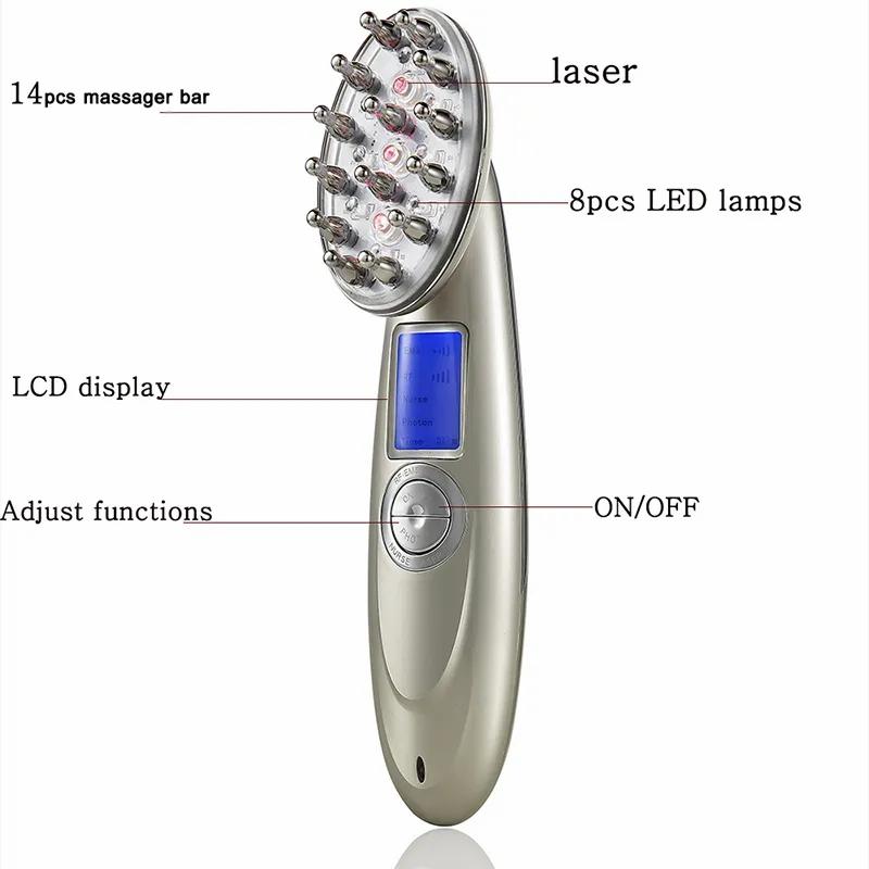 Hair Care & Styling Tools | Electric Laser Hair Growth Comb Anti Hair Loss Therapy Comb Infrared Rf Ems Nano Led Red Light Vibration Massage Hair Care Brush Hair Care & Styling Tools Hair Care & Styling Tools