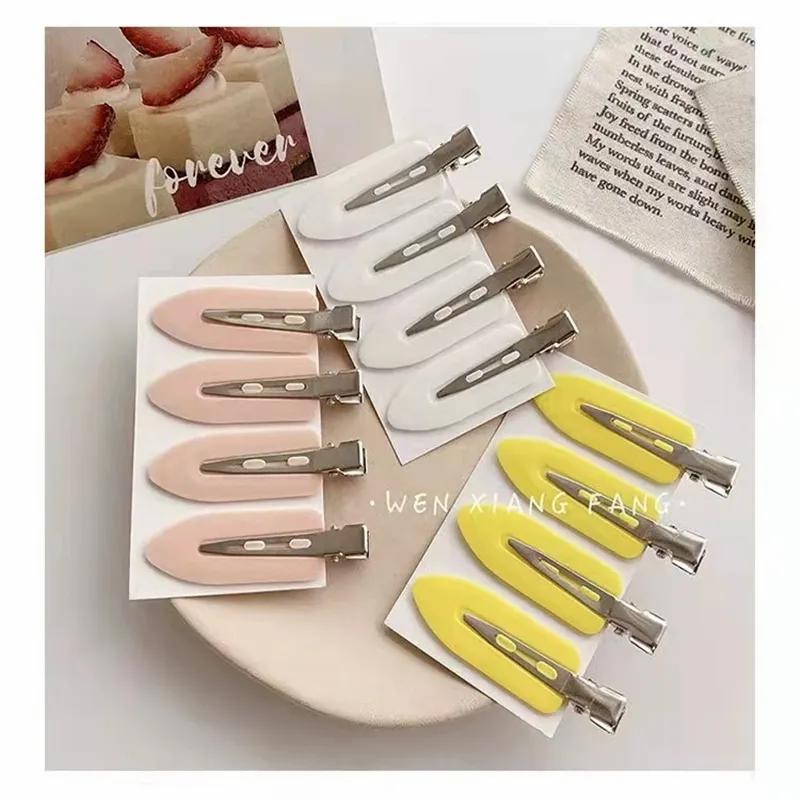 Hair Care & Styling Tools | Girl Hairdressing Makeup Traceless Clip Bangs Headdress Duckbill Hairpin School Kindergarten Girls Headwear Candy Colors Simple Metal Retail Wholesale Hair Care & Styling Tools Hair Care & Styling Tools