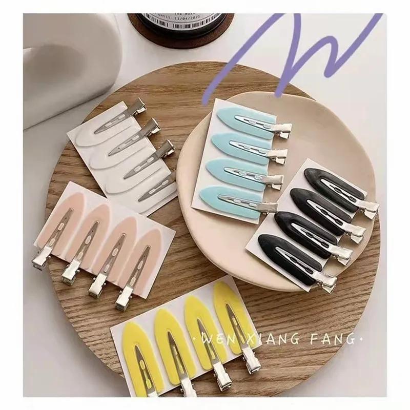 Hair Care & Styling Tools | Girl Hairdressing Makeup Traceless Clip Bangs Headdress Duckbill Hairpin School Kindergarten Girls Headwear Candy Colors Simple Metal Retail Wholesale Hair Care & Styling Tools Hair Care & Styling Tools