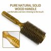 Hair Care & Styling Tools | Hair Brushes Professional High Quality 63 Mm Boar Bristle Hair Wood Round Brush Long Hair Styling Comb Curly And Straight Hairdressing Comb 230529 Hair Care & Styling Tools Hair Care & Styling Tools