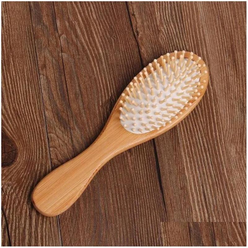 Hair Care & Styling Tools | Hair Brushes Wholesale Natural Bamboo Brush Healthy Care Mas Combs Antistatic Detangling Airbag Hairbrush Styling Tool Satin Band Dr Dhrfl Hair Care & Styling Tools Hair Care & Styling Tools