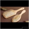 Hair Care & Styling Tools | Hair Brushes Wood Comb Professional Healthy Paddle Cushion Loss Mas Brush Hairbrush Scalp Care Bamboo 3Wgdf Znkmf Drop Delivery Produc Dhnaj Hair Care & Styling Tools Hair Care & Styling Tools