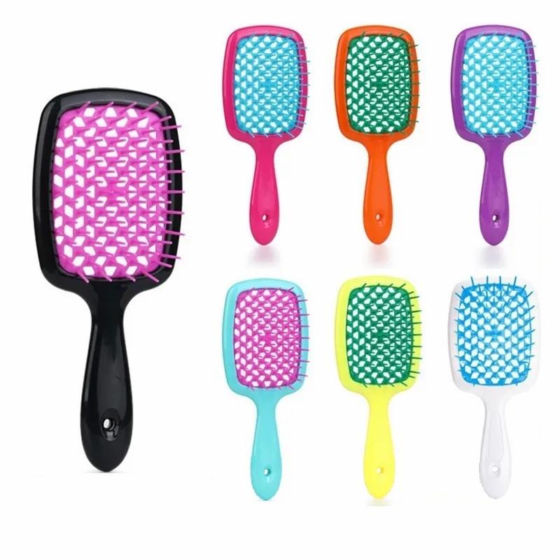 Hair Care & Styling Tools | Hair Comb Fluffy Smooth Wide Teeth Curling Ribs Massage Comb For Hair Mesh Hollow Magic Demelant Brush Salon Tools Hair Care & Styling Tools Hair Care & Styling Tools