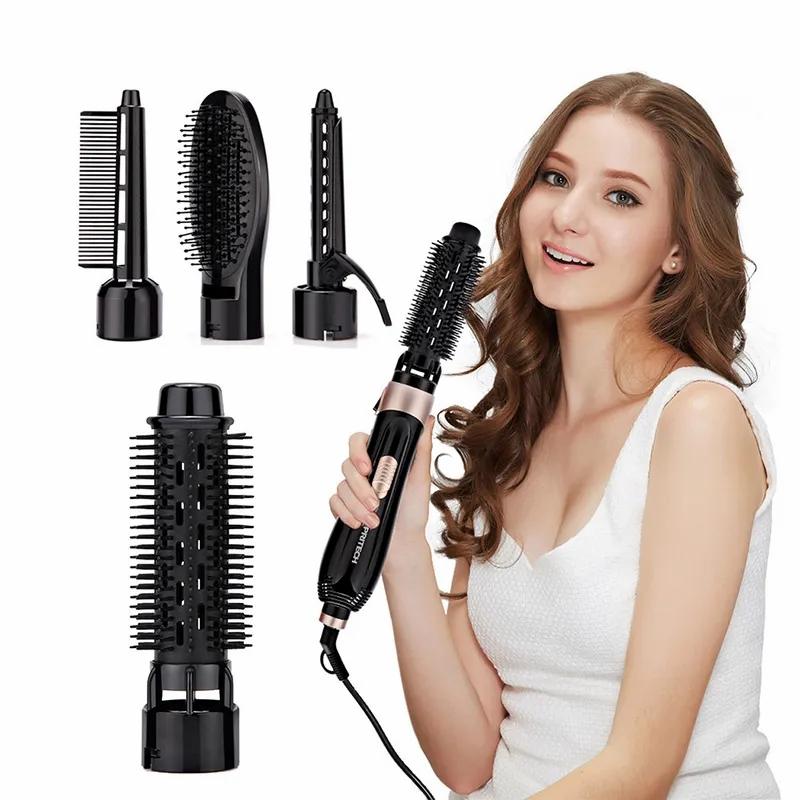 Hair Care & Styling Tools | Hair Dryers Air Brush 4 Head Replaceable Dryer Comb One Step Blower Strong Wind Electric Straightener Roller Curler Styling Tools 230906 Hair Care & Styling Tools Hair Care & Styling Tools