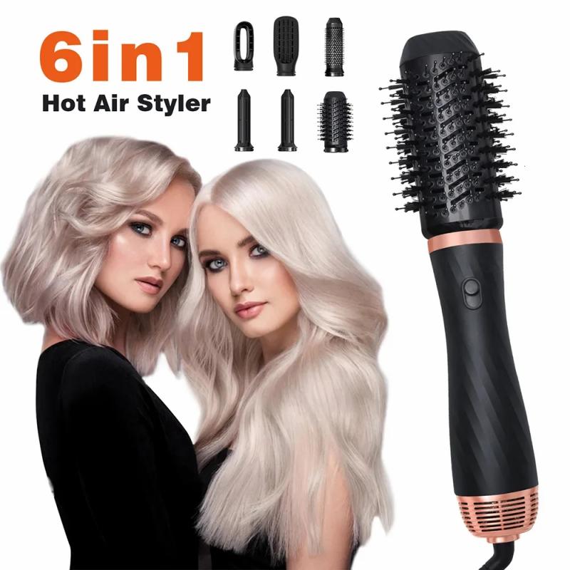 Hair Care & Styling Tools | Hair Dryers Professional 6 In 1 Dryer Air Brush Automatic Curler Volumizer Curling Iron Straightener Comb Salon Styling Tools 230906 Hair Care & Styling Tools Hair Care & Styling Tools