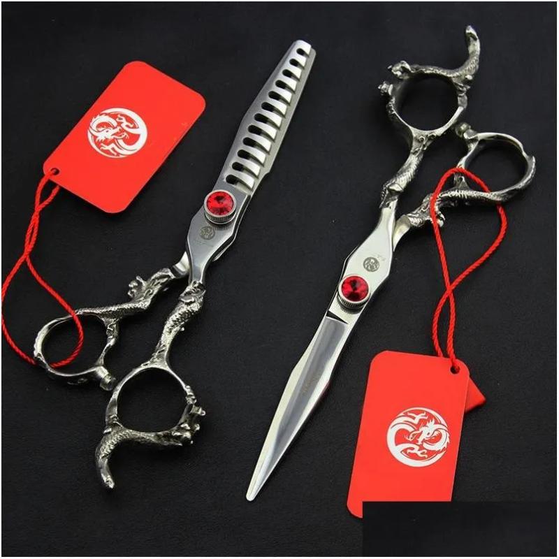 Hair Care & Styling Tools | Hair Scissors 6Inch Japan 440C Dragon Handle Straight Cutting Thinning Scissor Hairdressing Style Shear Clipper Barber Shop Tool Drop Dh1Qx Hair Care & Styling Tools Hair Care & Styling Tools