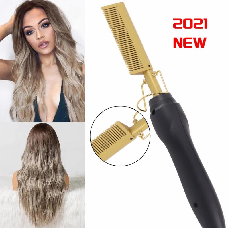 Hair Care & Styling Tools | Hair Straighteners 2 In 1 Comb Electric Curler Wet Dry Use Flat Irons Heating For Black 230306 Hair Care & Styling Tools Hair Care & Styling Tools