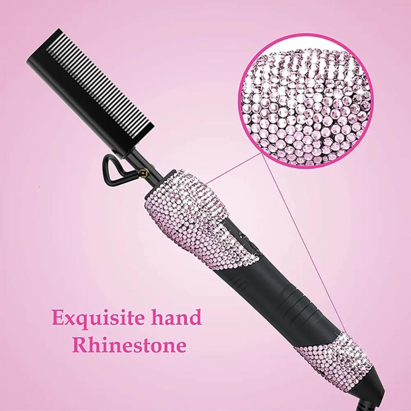 Hair Care & Styling Tools | Hair Straighteners Ceramic Professional Comb Diamond Straightener High Temperature Comb 500 Degree 221203 Hair Care & Styling Tools Hair Care & Styling Tools