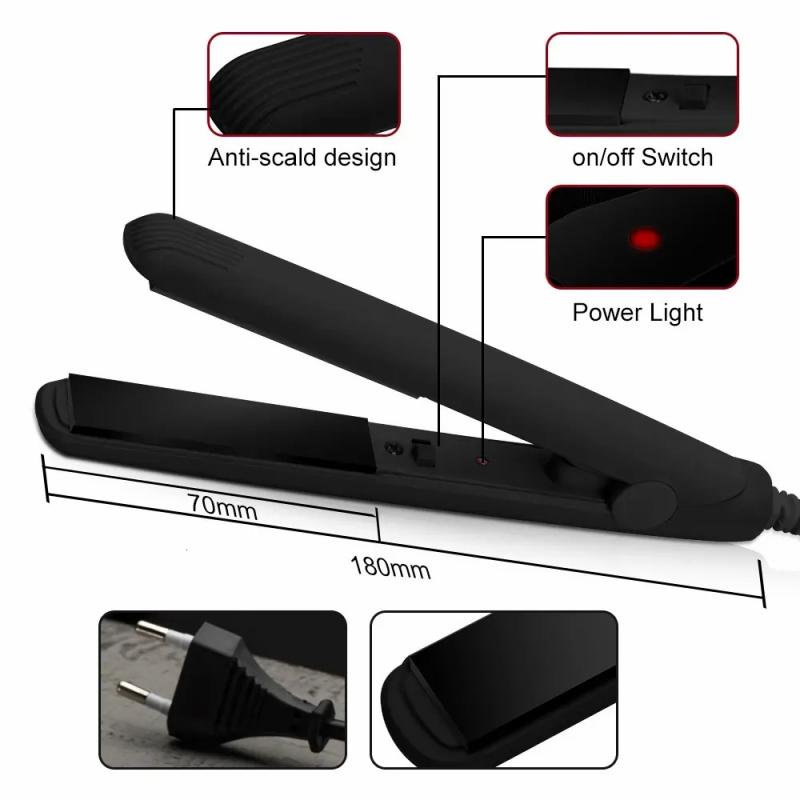 Hair Care & Styling Tools | Hair Straighteners Electronic Ceramic Fast Hair Straightener Portable Mini Hair Flat Iron Wetdryer Straightening Irons Professional 230821 Hair Care & Styling Tools Hair Care & Styling Tools