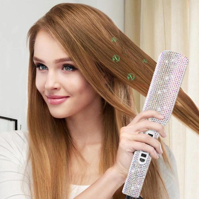 Hair Care & Styling Tools | Hair Straighteners Flat Iron Hair Straightener Professional Dual Voltage Straightening Irons Lcd Display 2 Inch Plate Irons 230310 Hair Care & Styling Tools Hair Care & Styling Tools