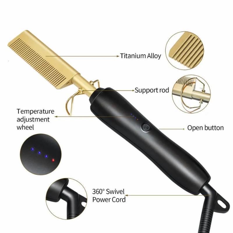 Hair Care & Styling Tools | Hair Straighteners Heating Comb Straightener Electric Comb Flat Iron Hair Straightening Brush Smoothing Iron Comb Hair Straightener Brush 230912 Hair Care & Styling Tools Hair Care & Styling Tools