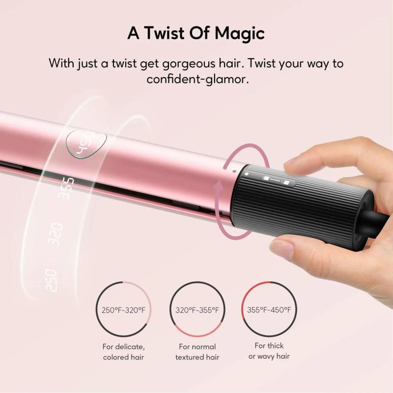 Hair Care & Styling Tools | Hair Straighteners Kipozi V7 Pro Hair Straightener Curler 2 In 1 Dual Voltage Straighteners For Salon Auto Shut Off Flat Iron Rose Gold 230920 Hair Care & Styling Tools Hair Care & Styling Tools