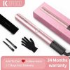 Hair Care & Styling Tools | Hair Straighteners Kipozi V7 Pro Hair Straightener Curler 2 In 1 Dual Voltage Straighteners For Salon Auto Shut Off Flat Iron Rose Gold 230920 Hair Care & Styling Tools Hair Care & Styling Tools