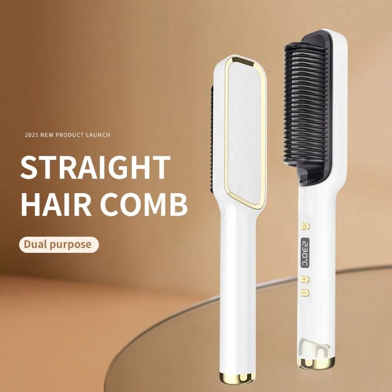 Hair Care & Styling Tools | Hair Straighteners Multifunctional Straightener Brush Electric Heat Comb Curler Hair Fast Modeling Tool 221203 Hair Care & Styling Tools Hair Care & Styling Tools