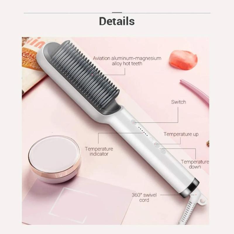 Hair Care & Styling Tools | Hair Straighteners Multifunctional Straightener Brush Electric Heat Comb Curler Hair Fast Modeling Tool 221203 Hair Care & Styling Tools Hair Care & Styling Tools