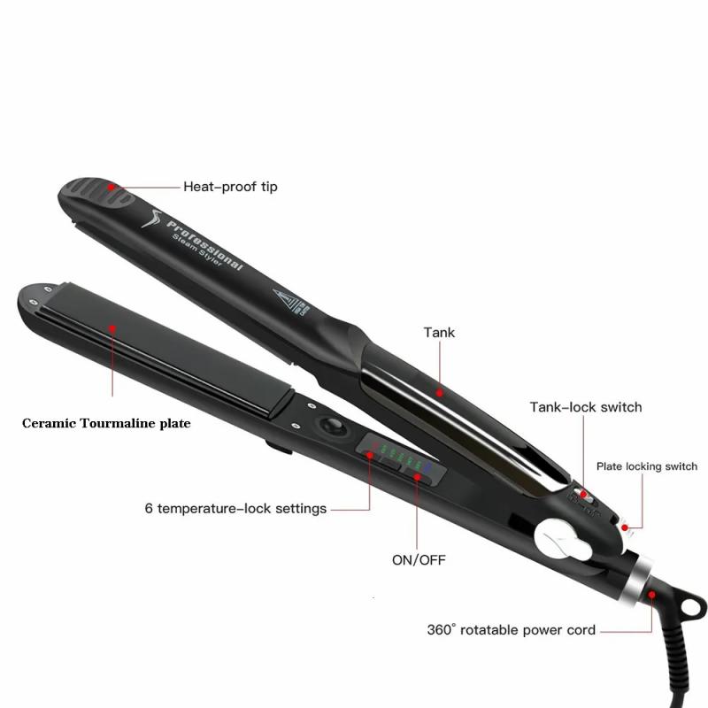 Hair Care & Styling Tools | Hair Straighteners Professional Steam Hair Straightener Ceramic Vapor Hair Flat Iron Seam Hair Straightening Iron Curler Steamer Hair Styling Tool 230724 Hair Care & Styling Tools Hair Care & Styling Tools