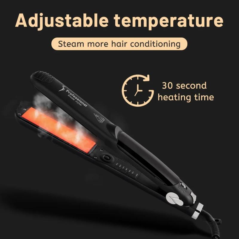 Hair Care & Styling Tools | Hair Straighteners Professional Steam Hair Straightener Ceramic Vapor Hair Flat Iron Seam Hair Straightening Iron Curler Steamer Hair Styling Tool 230724 Hair Care & Styling Tools Hair Care & Styling Tools