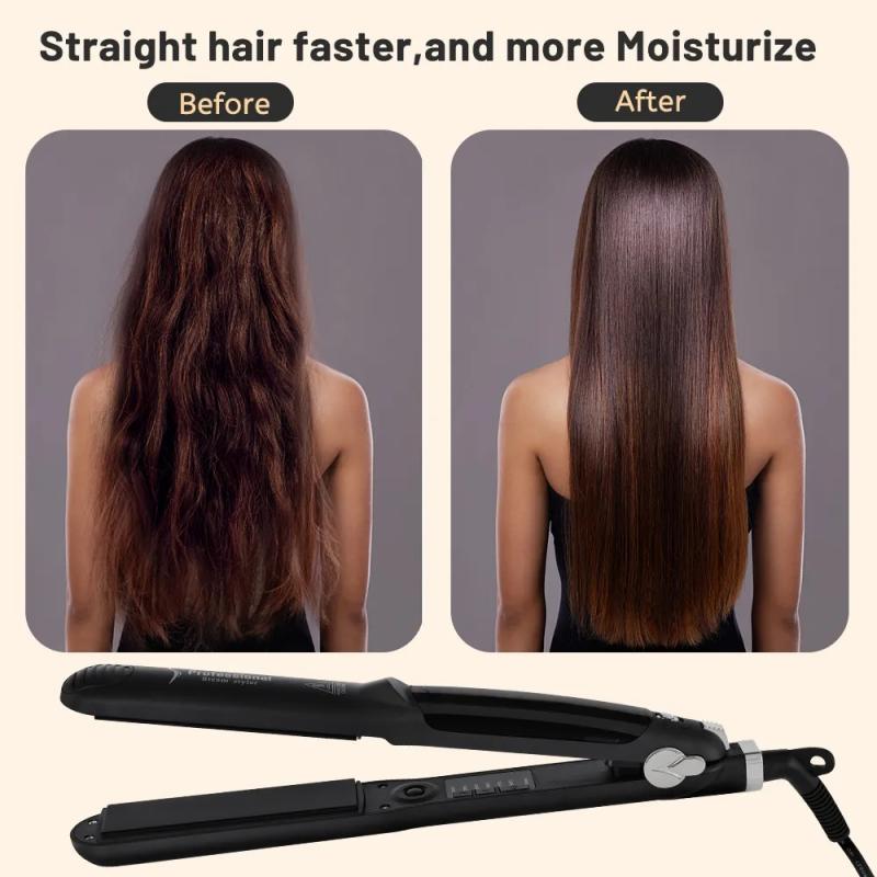 Hair Care & Styling Tools | Hair Straighteners Professional Steam Hair Straightener Ceramic Vapor Hair Flat Iron Seam Hair Straightening Iron Curler Steamer Hair Styling Tool 230724 Hair Care & Styling Tools Hair Care & Styling Tools