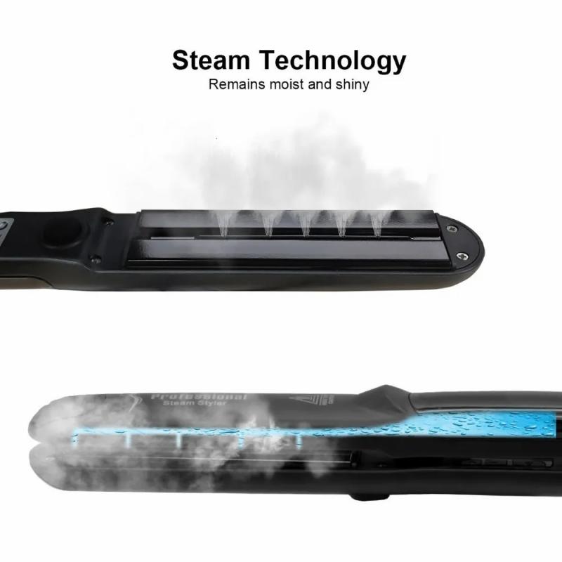 Hair Care & Styling Tools | Hair Straighteners Steam Hair Straightener Professional Ceramic Vapor Flat Iron 450 Fast Heat Argan Oil Treatment Hair Care Tools 230220 Hair Care & Styling Tools Hair Care & Styling Tools