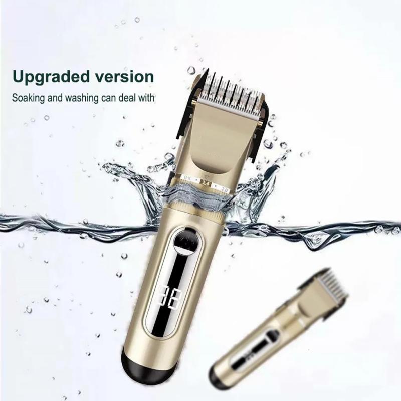 Hair Care & Styling Tools | Hair Trimmer Clippers For Men Gold Household Electric Clippers Cordless Rechargeable Clippers Mute Hair Beauty Tools Guard Holder 230728 Hair Care & Styling Tools Hair Care & Styling Tools