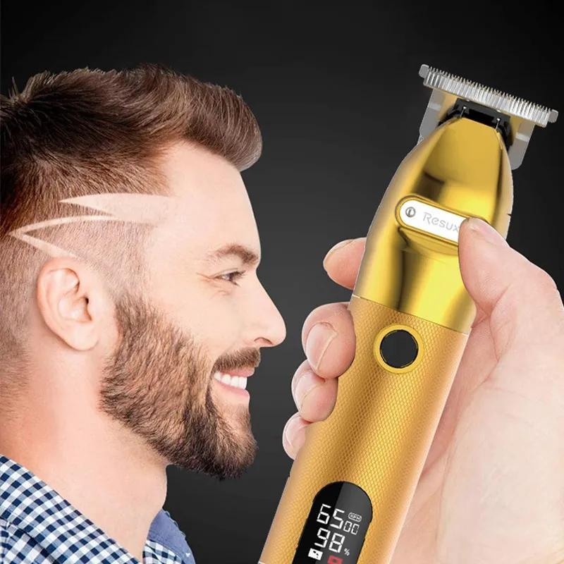 Hair Care & Styling Tools | Hair Trimmer Rechargeable Gold Electric Hair Clipper Set0Mm Baldheaded Upgrade Cordless Men Shaver Beard Barber Trimmer Hair Cutting Machine 230728 Hair Care & Styling Tools Hair Care & Styling Tools