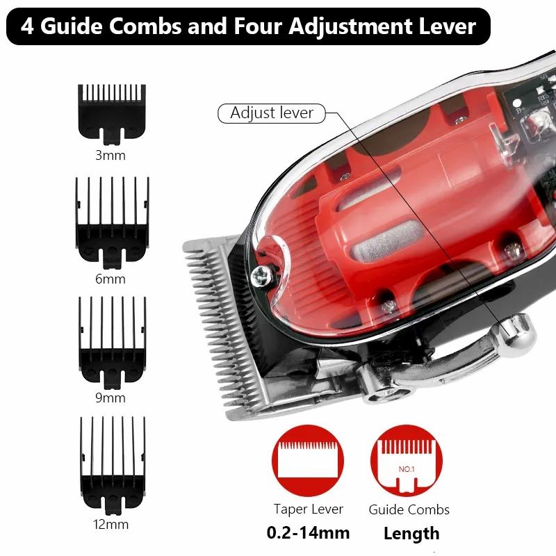 Hair Care & Styling Tools | Hair Trimmer Transparent Electric Trimmer Men Beard Trimming Professional Clippers Usb Rechargeable Machine Hair Cutting Clippers Shaving 230808 Hair Care & Styling Tools Hair Care & Styling Tools