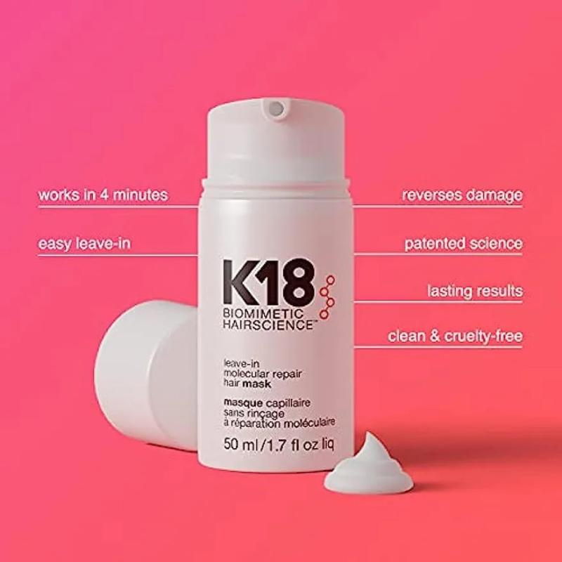 Hair Care & Styling Tools | K18 Leave In Molecular Repair Hair Mask Treatment To Repair Damaged Hair 4 Minutes To Reverse Damage From Bleach Nourishing Conditioner 50Ml Hair Care & Styling Tools Hair Care & Styling Tools