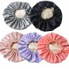 Hair Care & Styling Tools | Letter Designer Imitation Silk Shower Cap Women’s Monochrome Nightcap Hair Care Hat Satin Sleep Health Beauty Elastic Bath Hair Care & Styling Tools Hair Care & Styling Tools