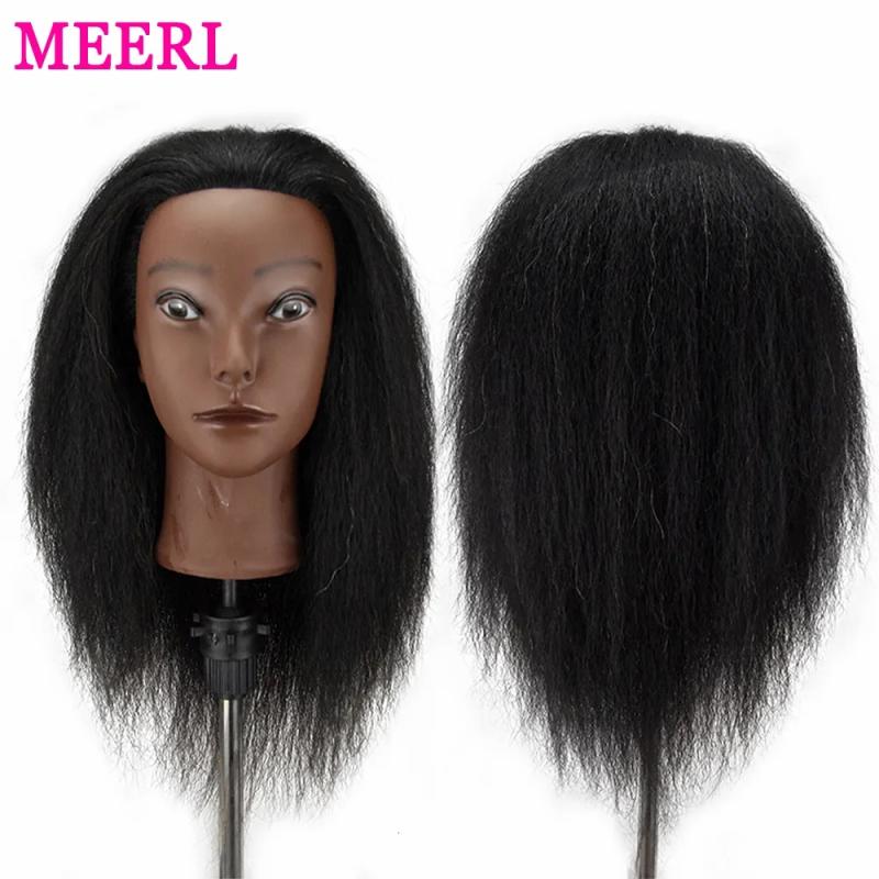 Hair Care & Styling Tools | Mannequin Heads Afro Mannequin Head 100%Real Hair Styling Head Braid Hair Dolls Head For Practicing Cornrows And Braids With Table Clamp Stand 230310 Hair Care & Styling Tools Hair Care & Styling Tools