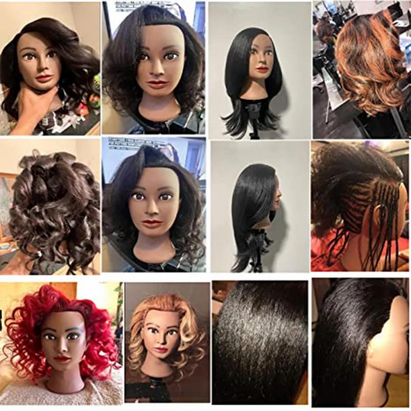 Hair Care & Styling Tools | Mannequin Heads Afro Mannequin Head 100%Real Hair Styling Head Braid Hair Dolls Head For Practicing Cornrows And Braids With Table Clamp Stand 230310 Hair Care & Styling Tools Hair Care & Styling Tools