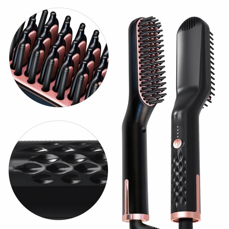 Hair Care & Styling Tools | Men Beard Straightener Hot Heating Electric Mutifunctional Hair Comb Smoothing Iron Hair Straightening Brush Hair Care & Styling Tools Hair Care & Styling Tools