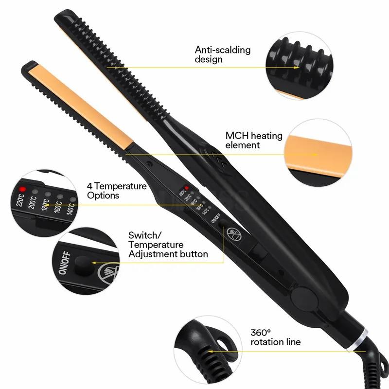 Hair Care & Styling Tools | Ultra Thin Mini Electric Split Hair Straightener Professional Small Flat Iron Short Heating Plate High Quality Hair Straightener Hair Care & Styling Tools Hair Care & Styling Tools