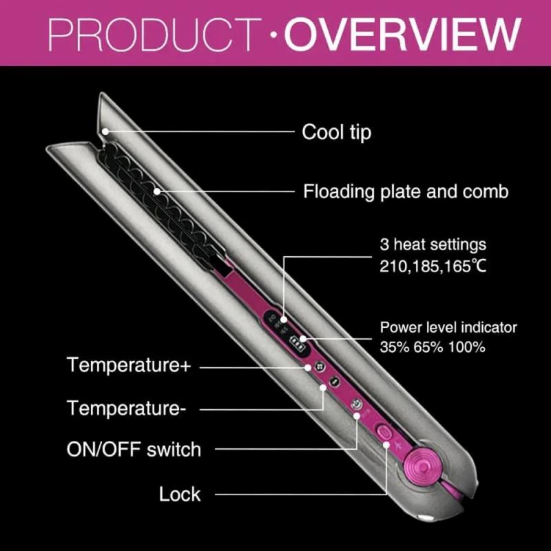 Hair Care & Styling Tools | Wireless Hair Straightener Mini Flat Iron Usb Rechargeable Hair Straightening Curling Iron Styling Tools Cordless Hair Curler 240306 Hair Care & Styling Tools Hair Care & Styling Tools