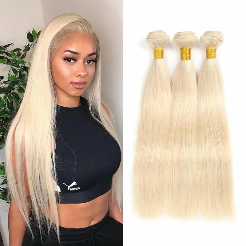 Hair Extensions | 613 Blonde Brazilian Straight Human Hair Weaves Full Head 3Pcs/Lot Double Wefts Remy Hair Extensions Hair Extensions Hair Extensions