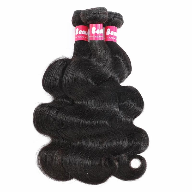 Hair Extensions | 9A Brazilian Peruvian Body Wave Virgin Hair Bundles Indian Malaysian Body Wave Human Hair Weave Bundles Natural Color Gaga Queen Hair Extensions Hair Extensions