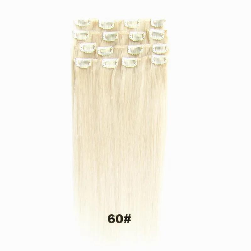 Hair Extensions | Blond Black Brown Silky Straight Real Human Hair Remy Clip In Extensions 15-24 Inch 70G 100G 120G Brazilian Indian For Full Head Double Weft Hair Extensions Hair Extensions